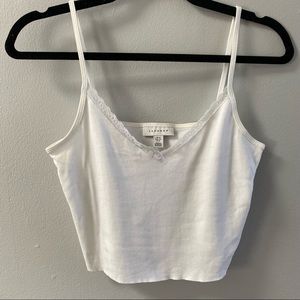 CROPPED WHITE TOPSHOP TANK